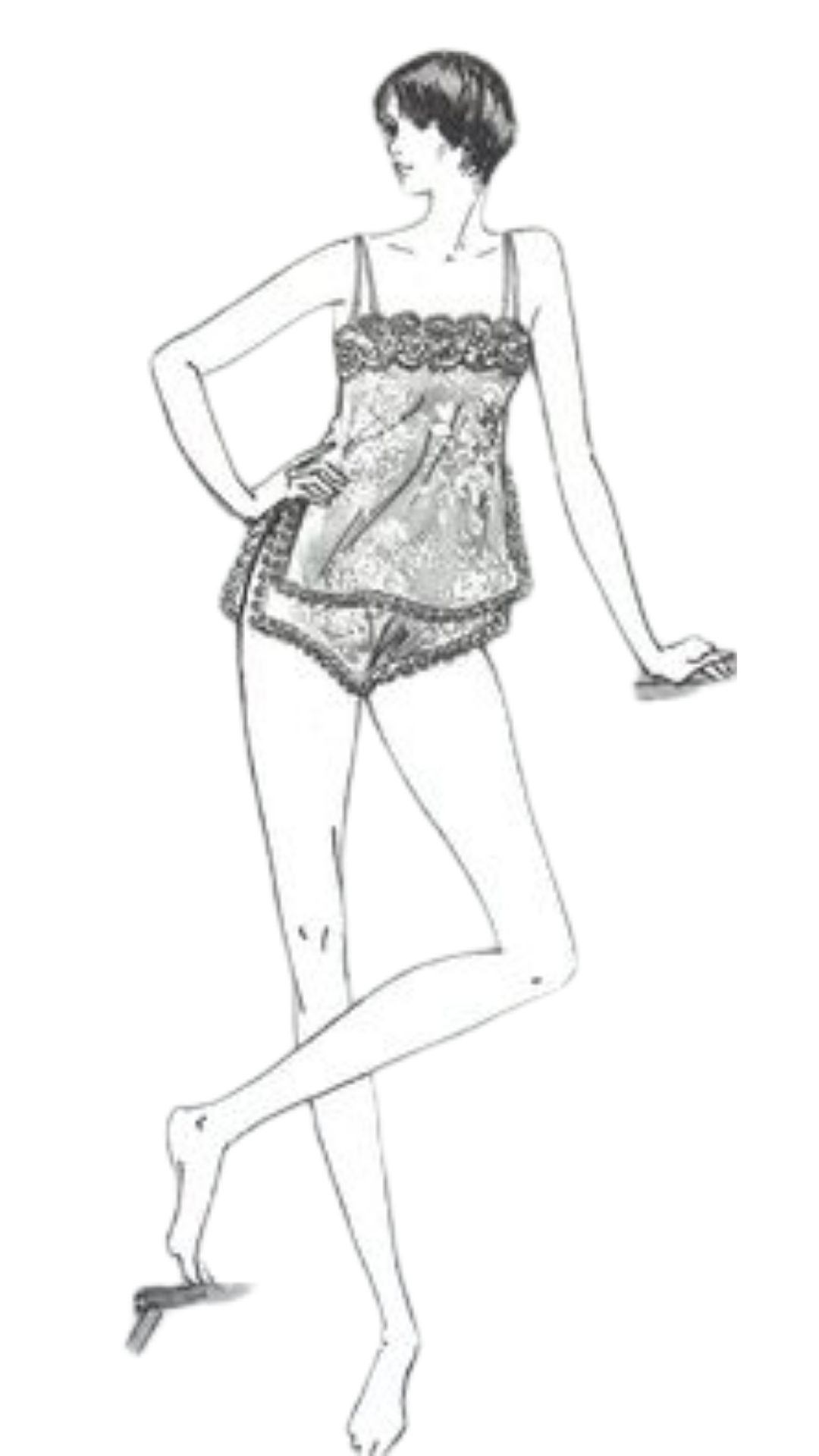 Vintage loungewear sketch